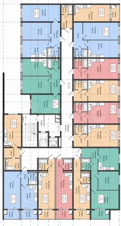 Квартира-студия, 27 м, 8/13 эт. - Фото 1