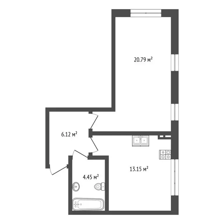 1-комнатная квартира: Тюмень, улица 9 Января, 160к1 (44.5 м) - Фото 0