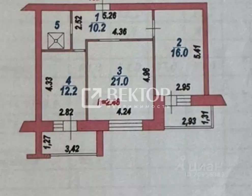 2-к кв. Ивановская область, Иваново Революционная ул., 22 (64.0 м) - Фото 1