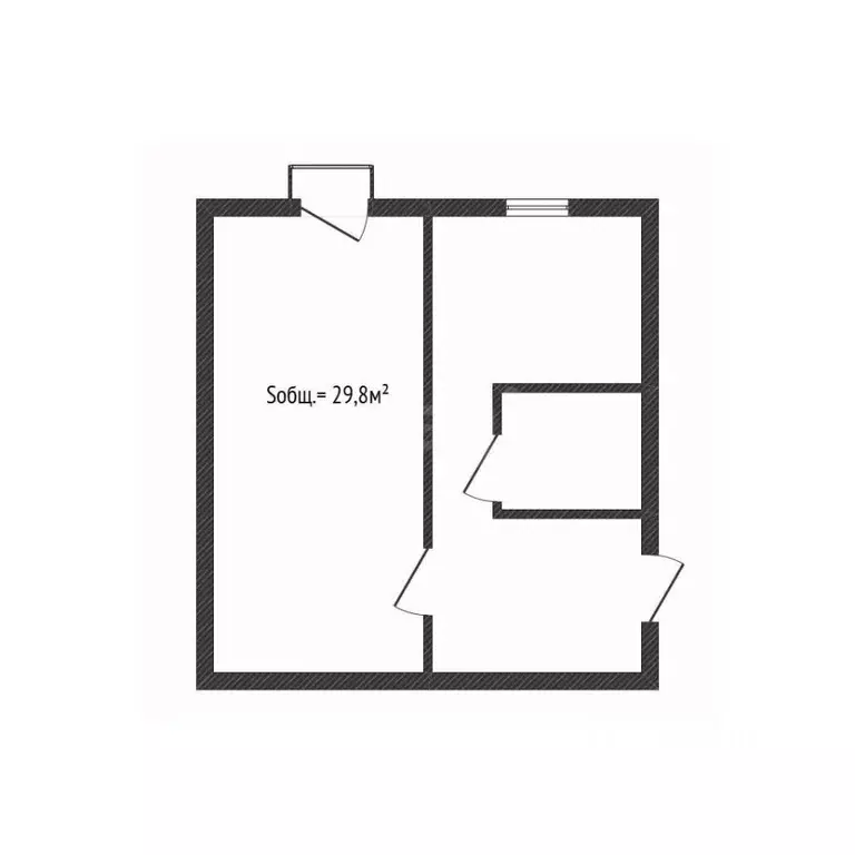 1-к кв. Новосибирская область, Новосибирск Фасадная ул., 25/1 (29.8 м) - Фото 2
