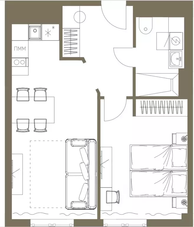 1-к кв. Санкт-Петербург 17-я Васильевского острова линия, 52к1 (41.4 ... - Фото 1