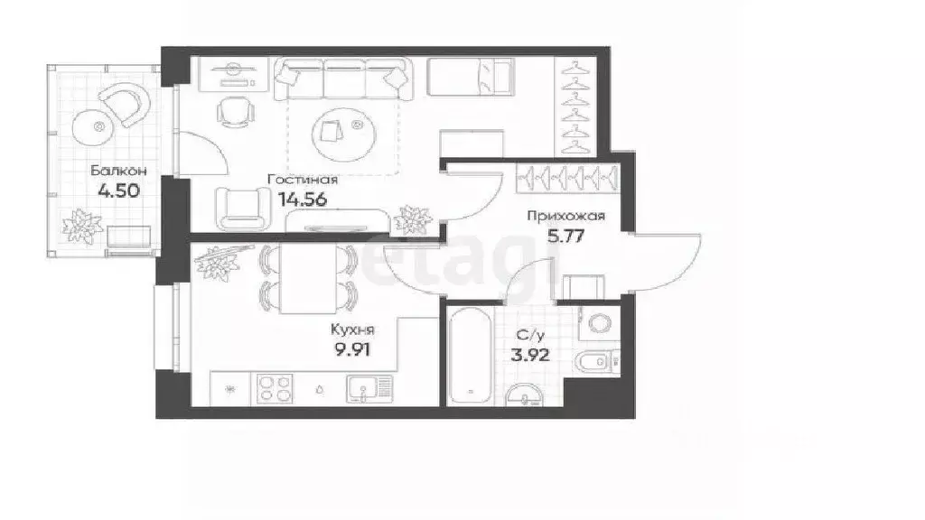 2-к кв. Татарстан, Казань ул. Сибирский Тракт, 13 (74.0 м) - Фото 2
