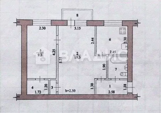 2-к кв. Волгоградская область, Волгоград просп. Имени В.И. Ленина, 179 ... - Фото 2