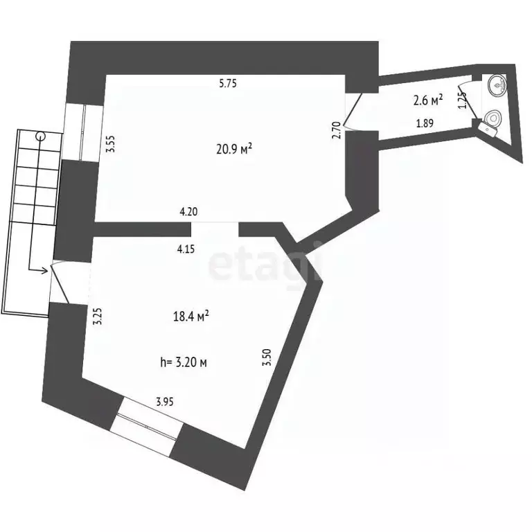 Торговая площадь в Севастополь ул. Одесская, 1 (43 м) - Фото 2