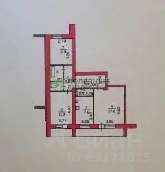 3-к кв. Орловская область, Орел Паровозная ул., 5 (59.3 м) - Фото 2