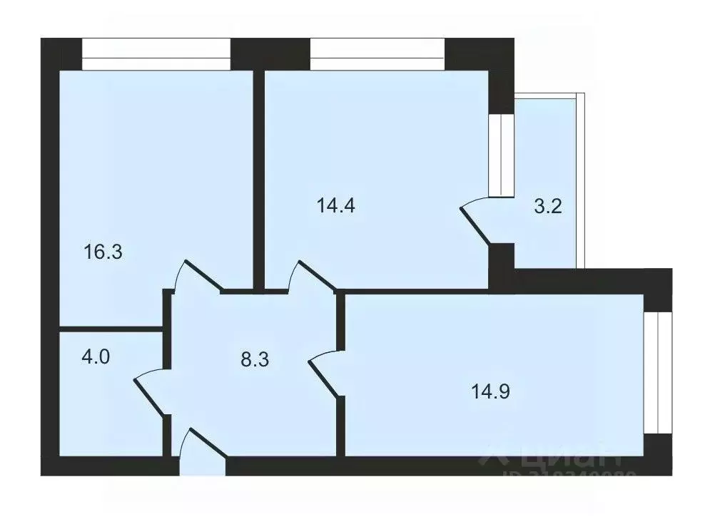 2-к кв. Владимирская область, Суздаль Советская ул., 61 (59.5 м) - Фото 0