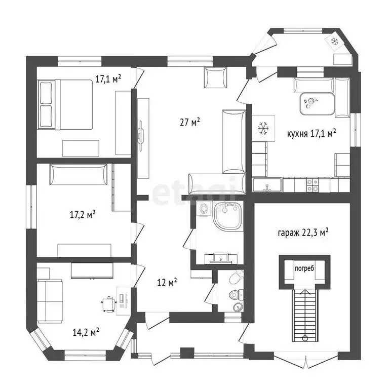 Дом в микрорайон Таврово-4, 2-я Центральная улица (148 м) - Фото 1
