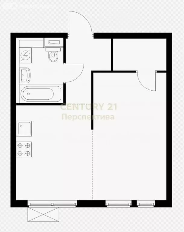 Квартира-студия: Котельники, микрорайон Парковый, 14 (34 м) - Фото 1