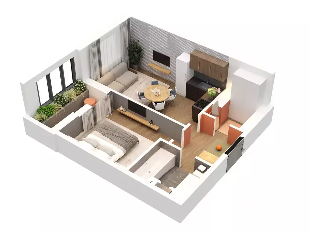 1-к кв. Приморский край, Владивосток ул. 3-я Поселковая, 16/1 (43.0 м) - Фото 1