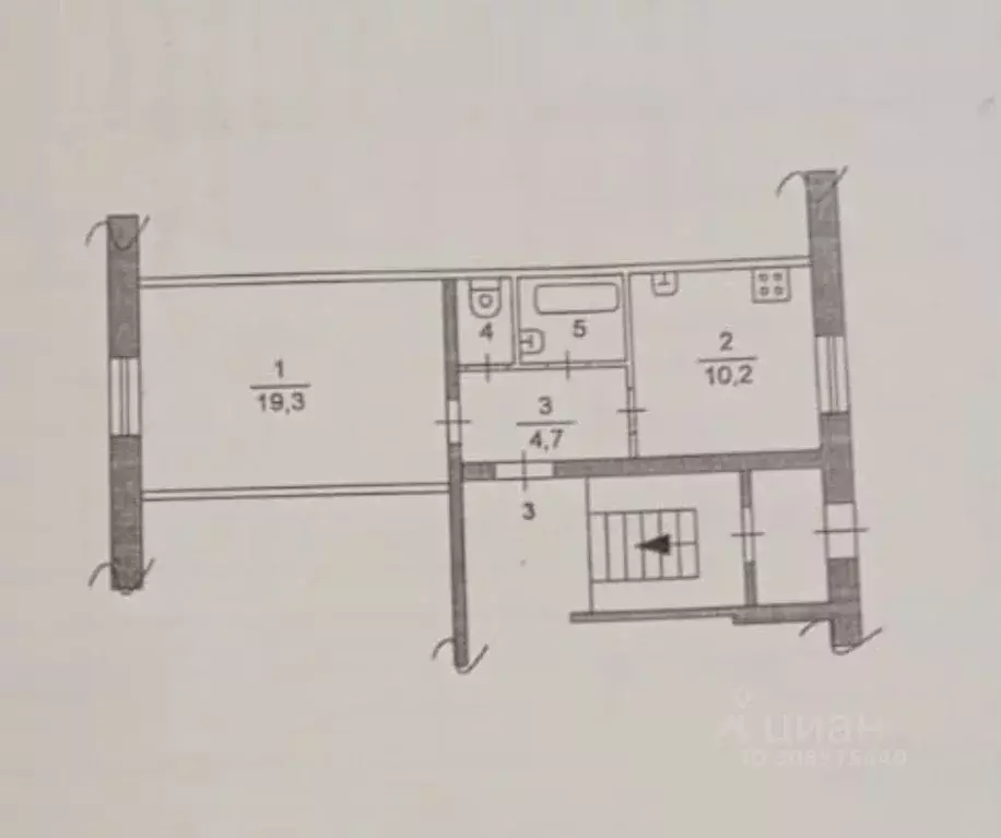 1-к кв. Челябинская область, Магнитогорск ул. Труда, 5/1 (37.0 м) - Фото 0