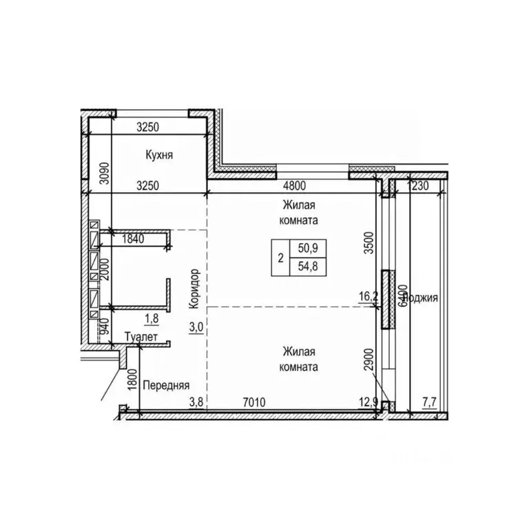 2-к кв. Приморский край, Владивосток На Черняховского жилой квартал,  ... - Фото 2