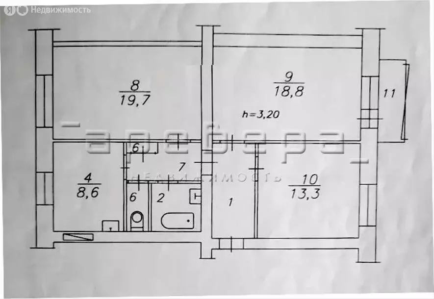 3-комнатная квартира: Красноярск, улица Дубровинского, 82 (75 м) - Фото 2