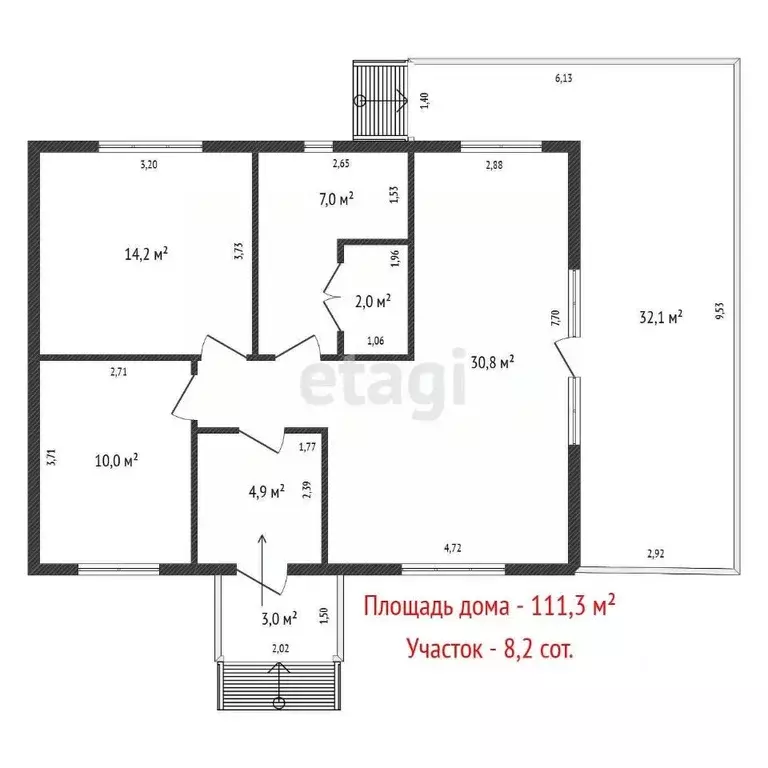 Дом в Свердловская область, Белоярский муниципальный округ, Спортивный ... - Фото 2