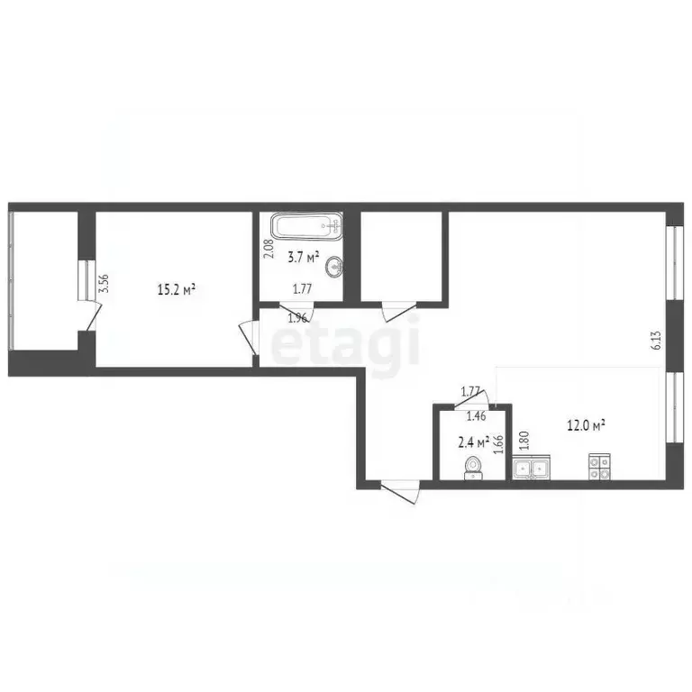2-к кв. Омская область, Омск Пригородная ул., 25к1 (60.8 м) - Фото 2