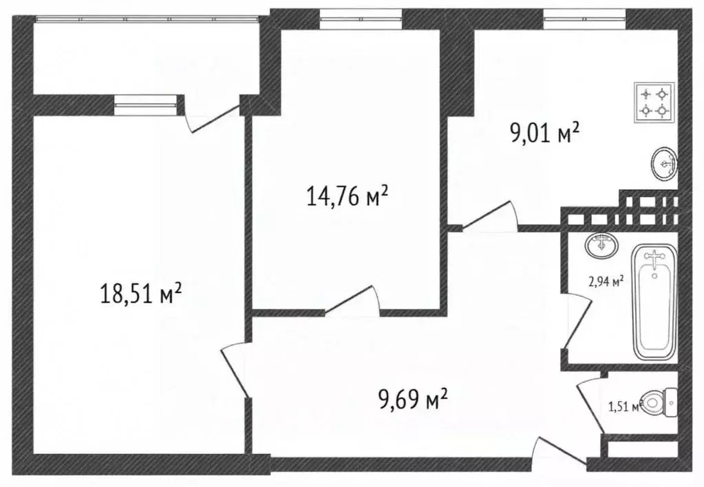 2-к кв. Ярославская область, Ярославль Красноборская ул., 38к3 (55.8 ... - Фото 1