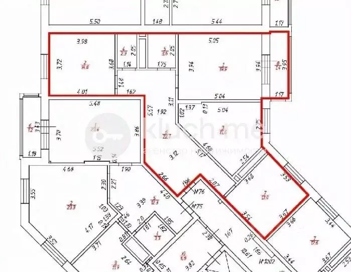 3-к кв. Татарстан, Казань ул. Четаева, 14а (91.0 м) - Фото 1