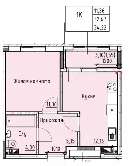 1-к кв. Ростовская область, Батайск ул. Талалихина (34.22 м) - Фото 0