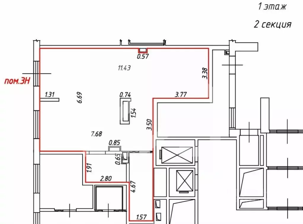 Помещение свободного назначения в Москва Молодогвардейская ул., 20А ... - Фото 2