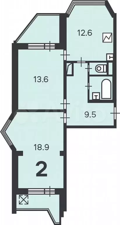 Аукцион: 2-к. квартира, 58,9 м, 9/17 эт. - Фото 0