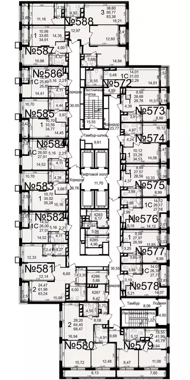 2-к кв. Рязанская область, Рязань Черновицкая ул. (61.98 м) - Фото 1