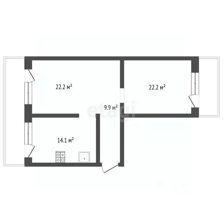 2-к кв. Крым, Феодосия ул. Дружбы, 42Г (68.4 м) - Фото 2