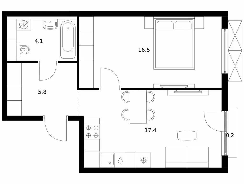 1-комнатная квартира: Мытищи, жилой комплекс Яуза Парк, к5 (44 м) - Фото 1