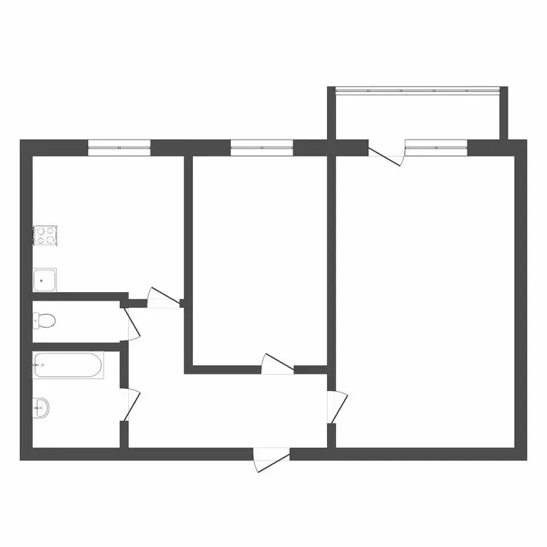 2-комнатная квартира: Тюмень, улица Домостроителей, 8 (51.1 м) - Фото 1