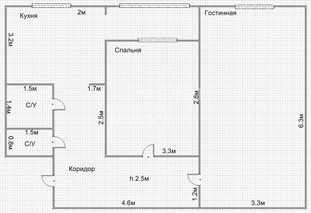 2-к кв. Дагестан, Дербент ул. Генерала Сеидова, 18 (52.0 м) - Фото 2