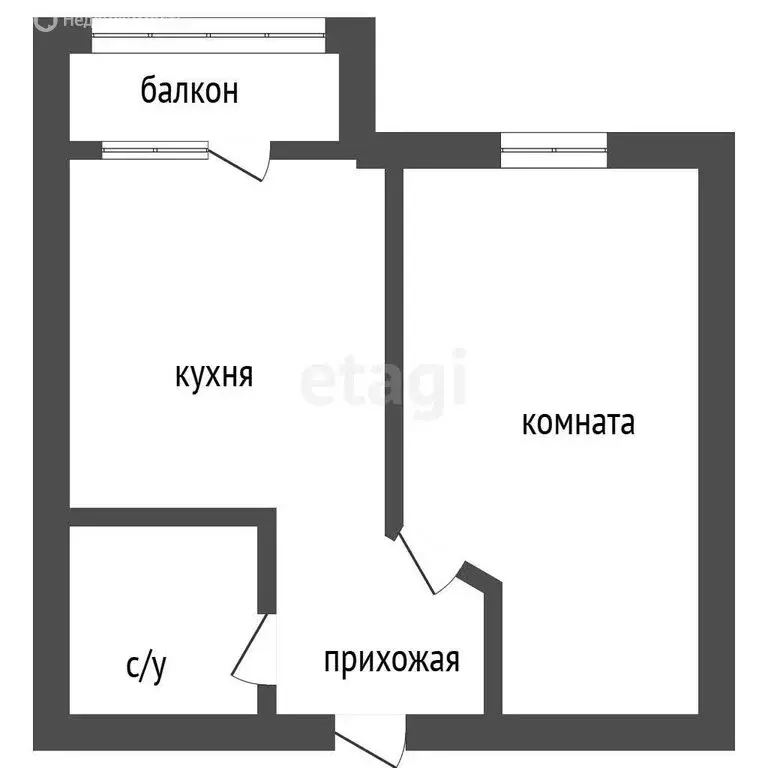 1-комнатная квартира: Воронеж, улица Космонавтов, 54 (29 м) - Фото 1
