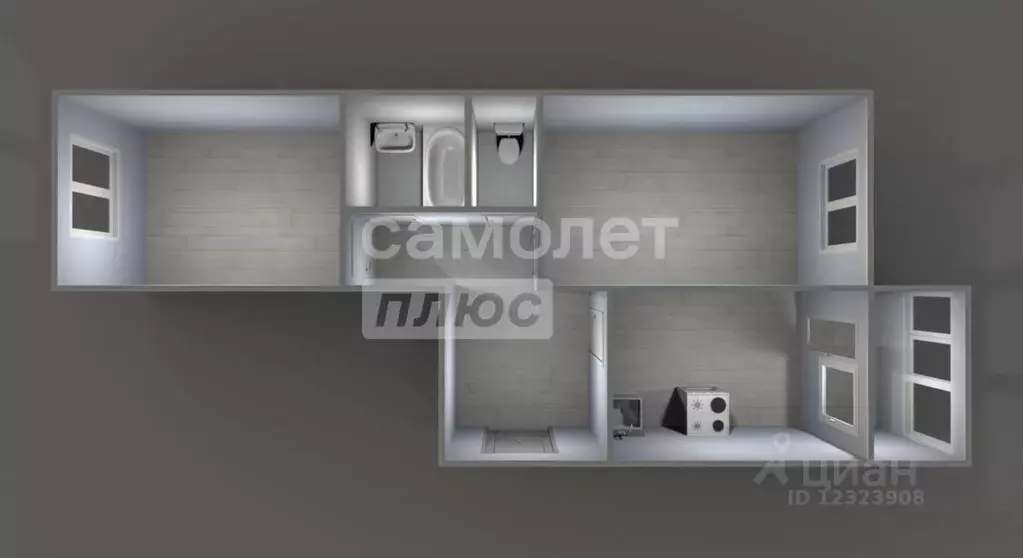 2-к кв. Московская область, Подольск Плещеевская ул., 56Б (52.4 м) - Фото 1