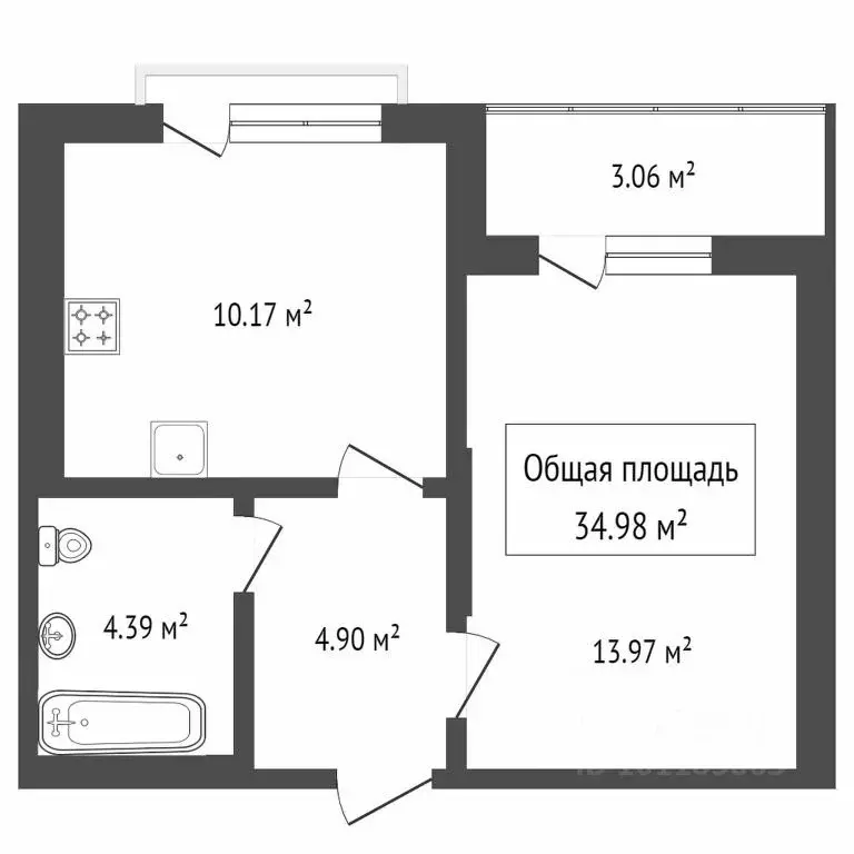1-к кв. Новосибирская область, Новосибирск Красный просп., 167/4 (34.0 ... - Фото 2