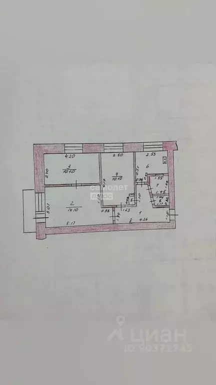 3-к кв. Чувашия, Новочебоксарск ул. Винокурова, 24 (50.0 м) - Фото 2