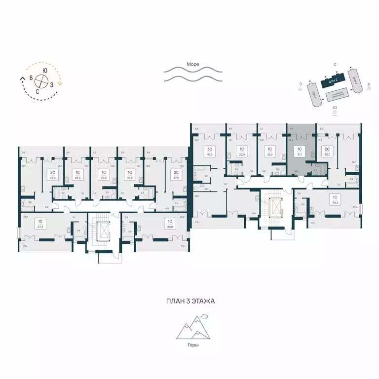 Квартира-студия: Алупка, Севастопольское шоссе, 6Ак2 (31.1 м) - Фото 2