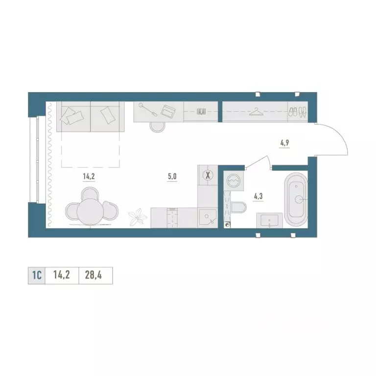1-к кв. Башкортостан, Уфа Затон-Восточный жилрайон,  (28.4 м) - Фото 1