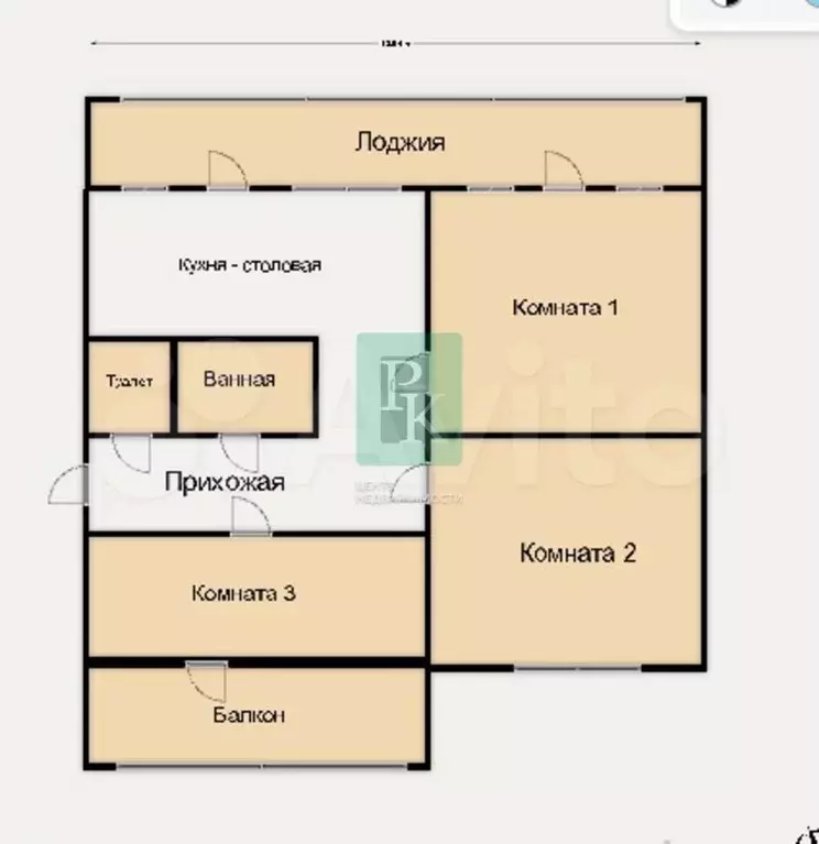 3-к. квартира, 73 м, 5/5 эт. - Фото 0