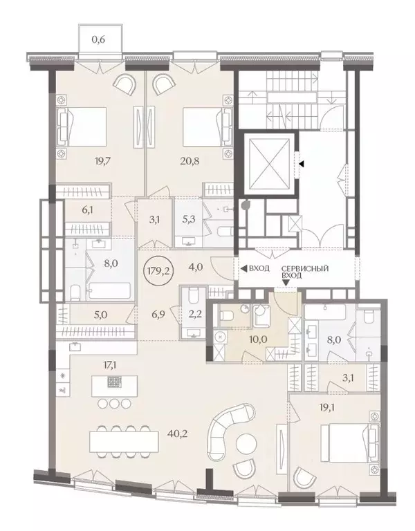 4-к кв. Москва Тессинский пер., 1 (179.2 м) - Фото 2