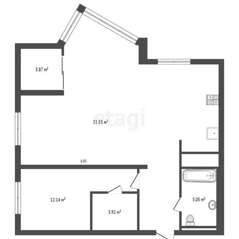 2-комнатная квартира: Краснодар, Старокубанская улица, 131/1 (80 м) - Фото 0
