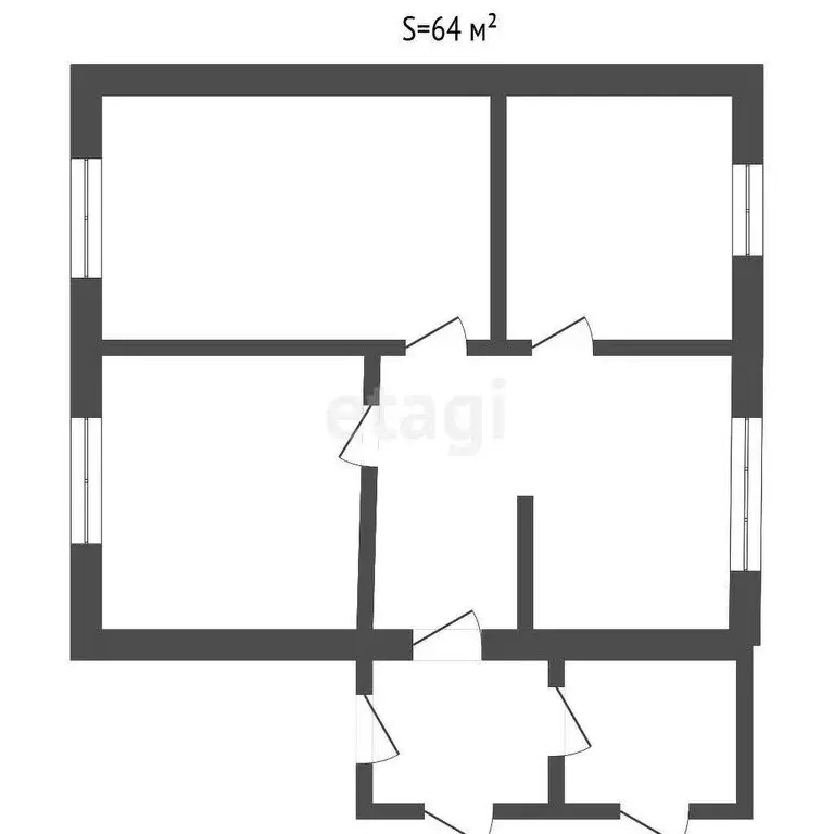 Дом в село Новолыбаево, Советская улица (64 м) - Фото 1