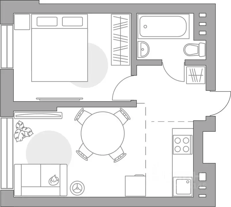 2-к кв. Московская область, Королев Болшево мкр, Полевая ул., 7 (35.8 ... - Фото 0