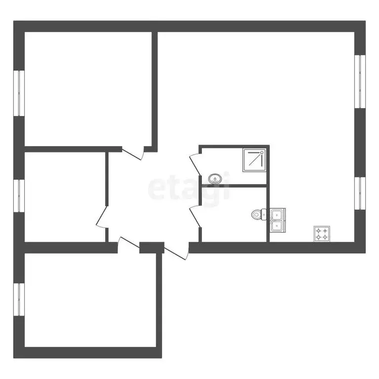 3-комнатная квартира: Колпино, улица Танкистов, 30 (49 м) - Фото 0