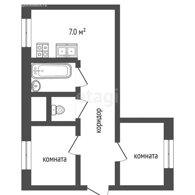 2-комнатная квартира: Таганрог, улица Свободы, 29/8 (42.2 м) - Фото 0