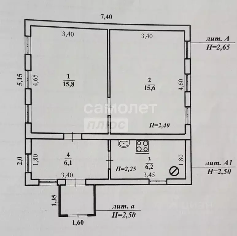 Дом в Волгоградская область, Волгоград ул. Быстрова, 67А (44 м) - Фото 2