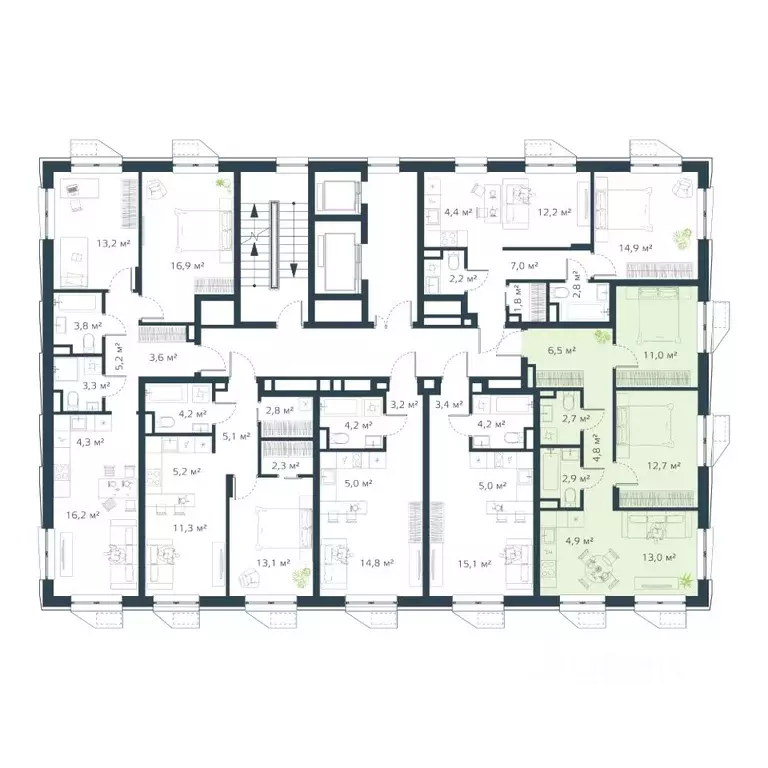 3-к кв. Приморский край, Владивосток Дом на Востоке жилой комплекс, ... - Фото 2