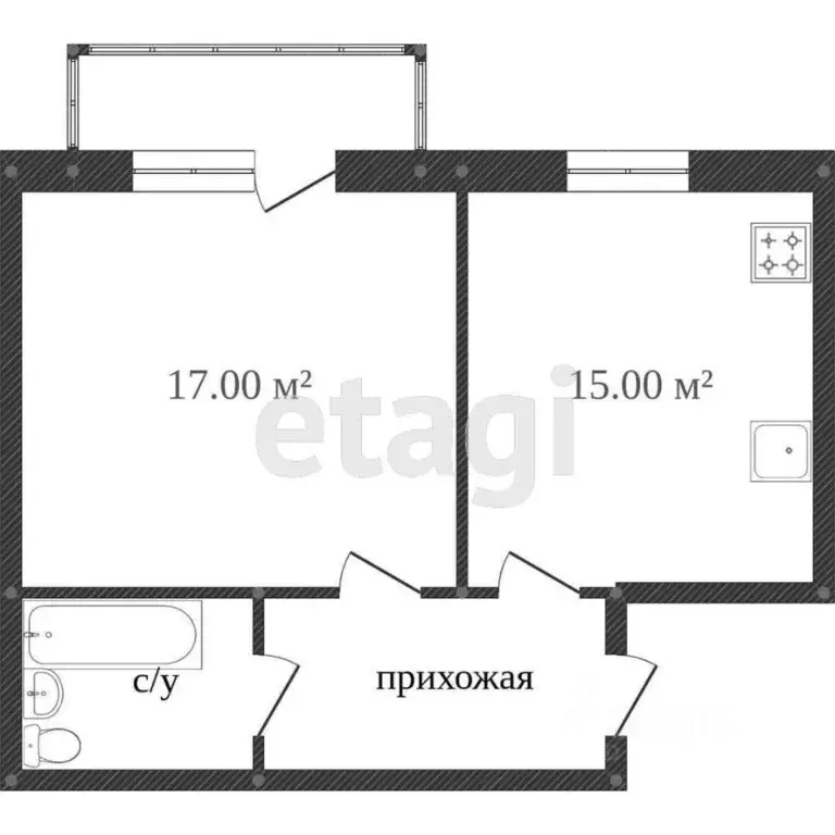 1-к кв. Костромская область, Кострома ул. Войкова, 32А (41.9 м) - Фото 1