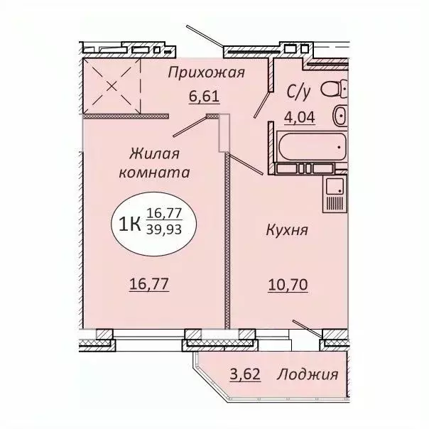 1-к кв. Новосибирская область, Новосибирск 2-я Воинская ул., 51 (39.93 ... - Фото 0