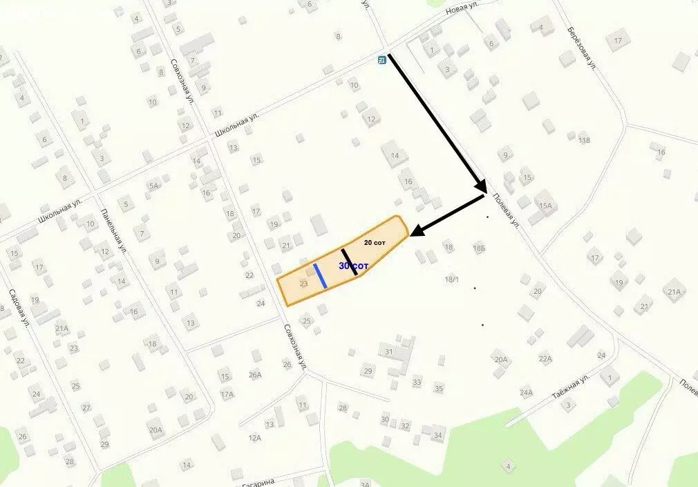 Участок в село Морозово, Совхозная улица, 23 (20 м) - Фото 2