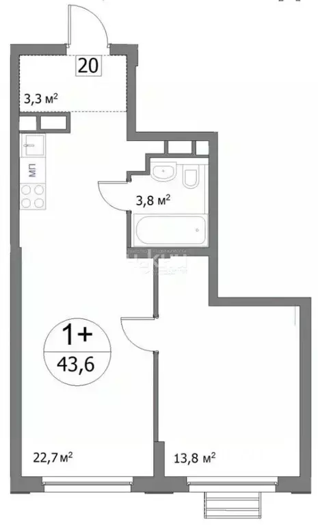 1-к кв. Нижегородская область, Нижний Новгород ул. Сергея Акимова, 50 ... - Фото 2