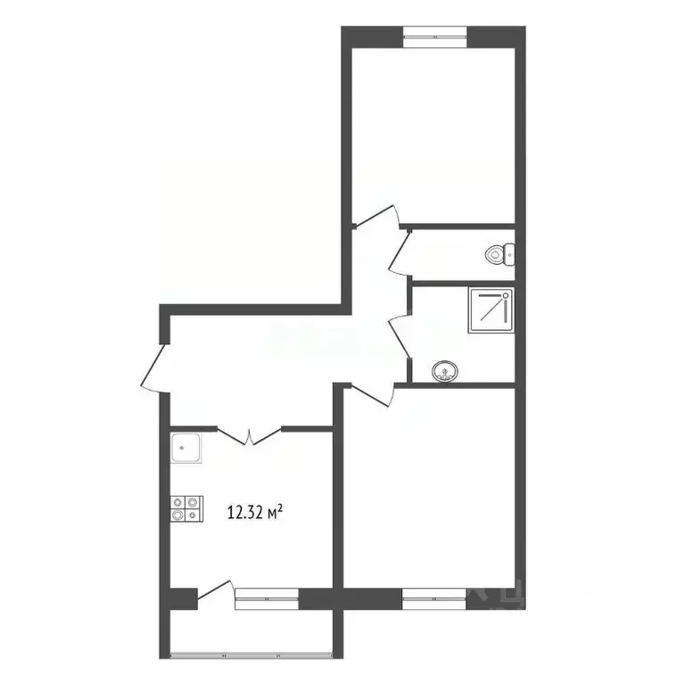2-к кв. Тамбовская область, Тамбов Ореховая ул., 7к2 (61.0 м) - Фото 2
