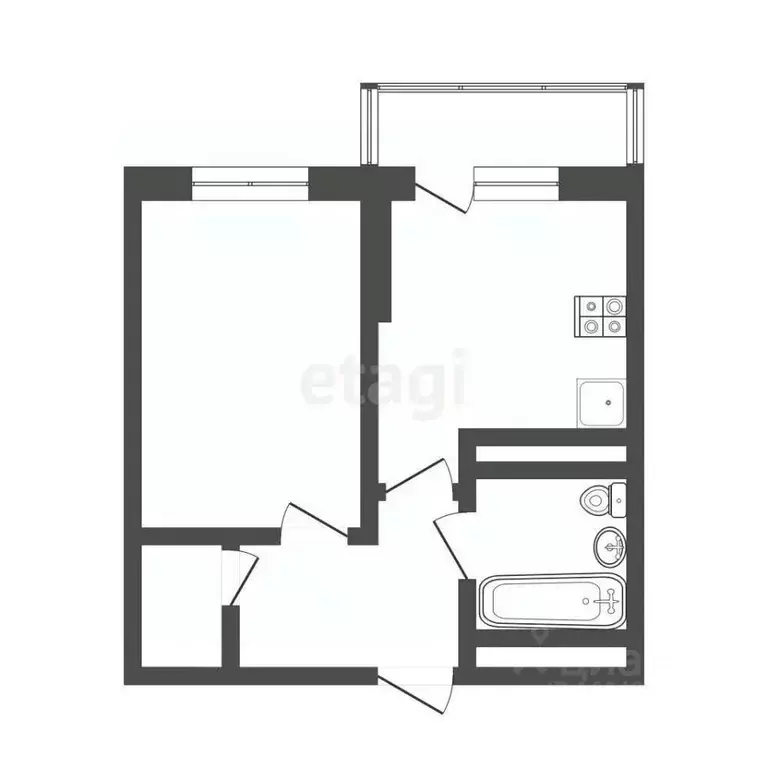 1-к кв. Московская область, Дмитров Имени В.Н. Махалина мкр, 39 (31.7 ... - Фото 1