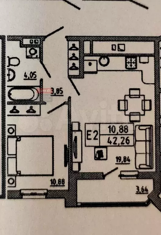 1-к. квартира, 43 м, 15/25 эт. - Фото 0